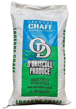 O'Driscoll Produce's Farm-cut and Steam-cut lucern chaff bag