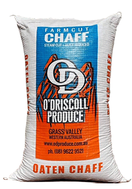 O'Driscoll Produce's Farm-cut and Steam-cut oaten chaff bag