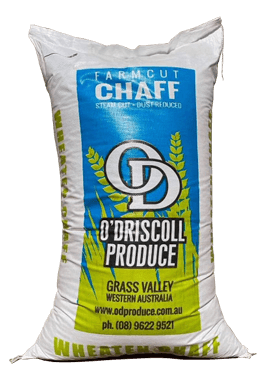 O'Driscoll Produce's Farm-cut and Steam-cut wheaten chaff bag